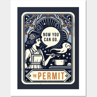 The Permit Hermit Housewife Funny Tarot Card Pun Horoscope Posters and Art